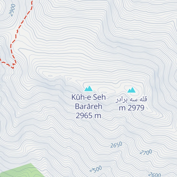 Map of Kūh-e Seh Barāreh