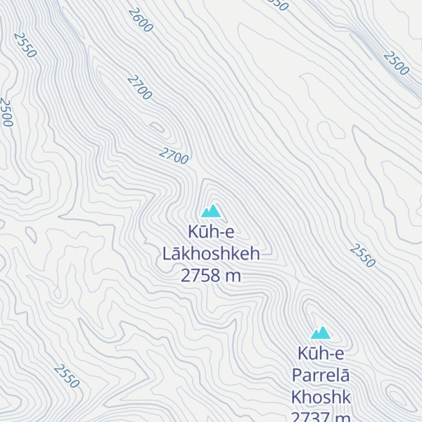 Map of Kūh-e Lākhoshkeh