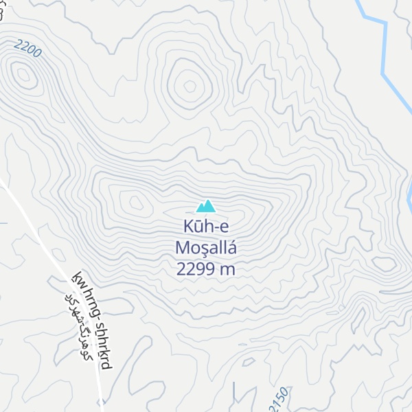 Map of Kūh-e Moşallá