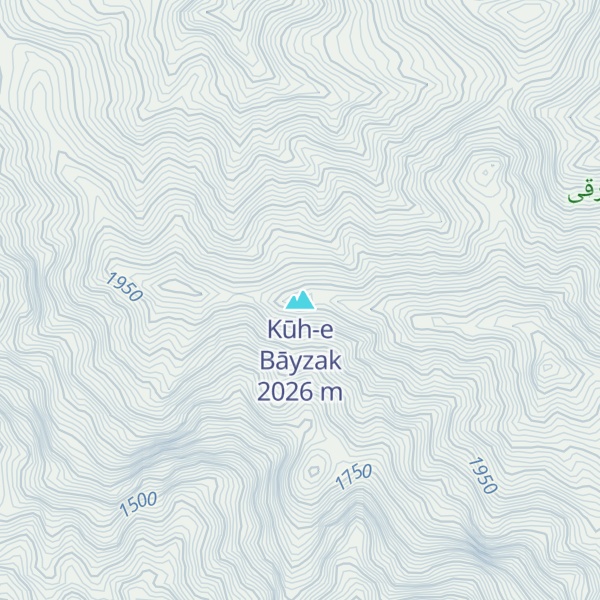 Map of Kūh-e Bāyzak