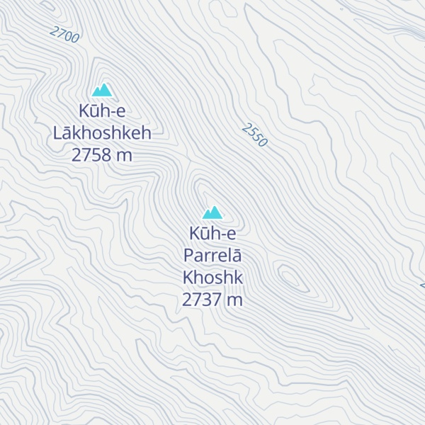 Map of Kūh-e Parrelā Khoshk