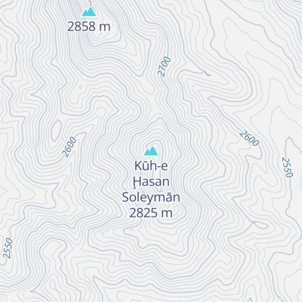 Map of Kūh-e Ḩasan Soleymān