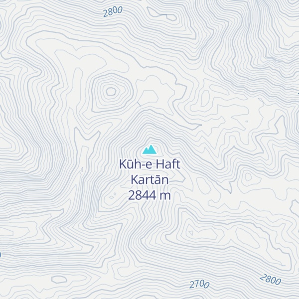 Map of Kūh-e Haft Kartān