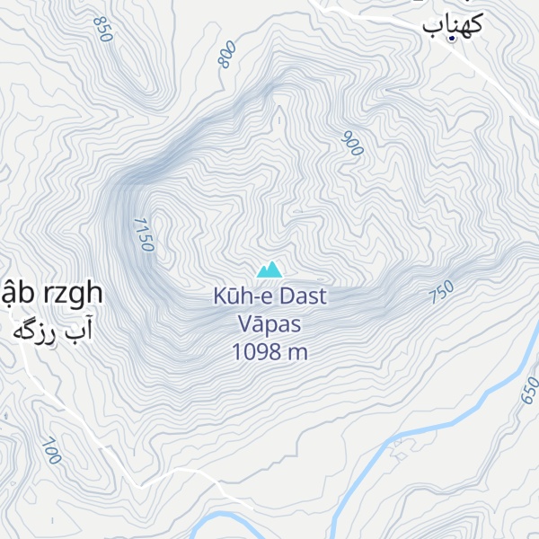 Map of Kūh-e Dast Vāpas