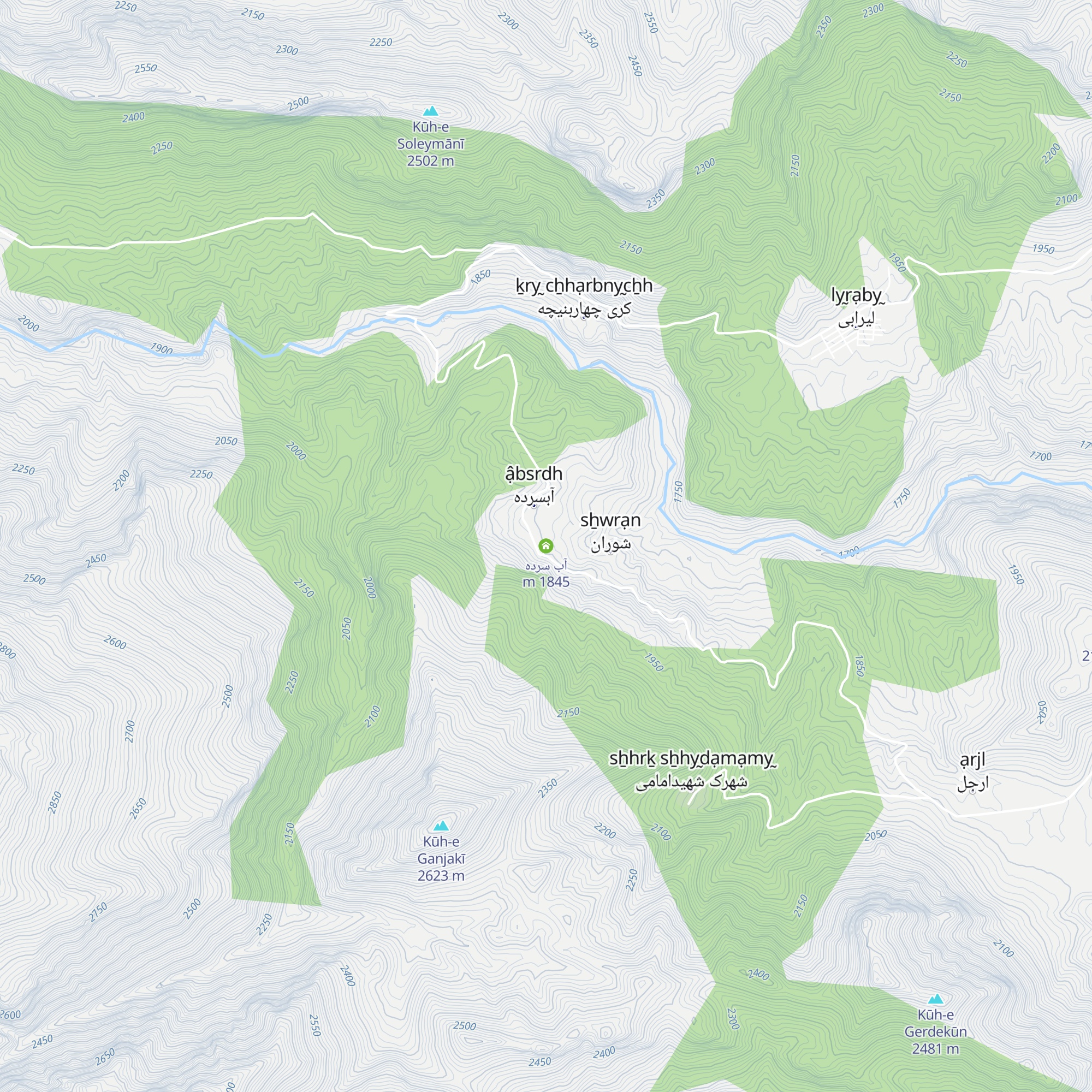 آب سرده map