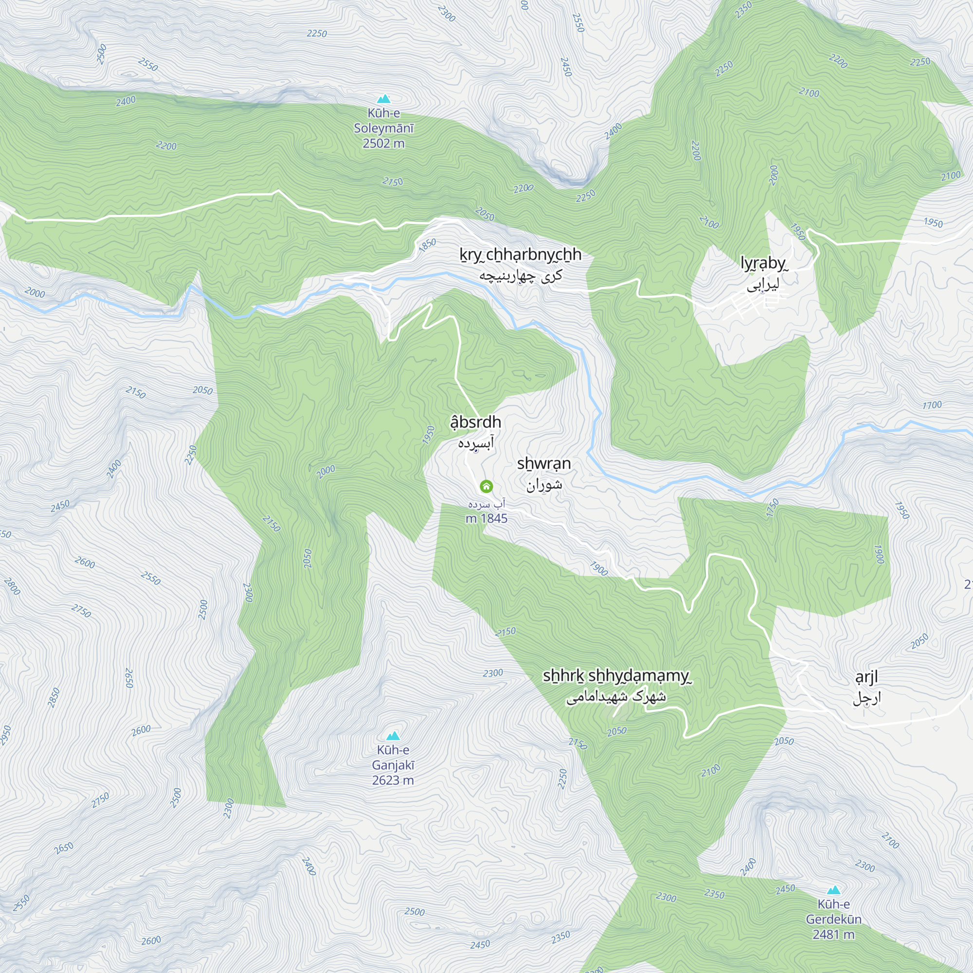آب سرده map