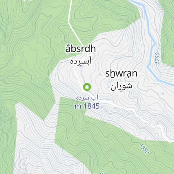Map of آب سرده