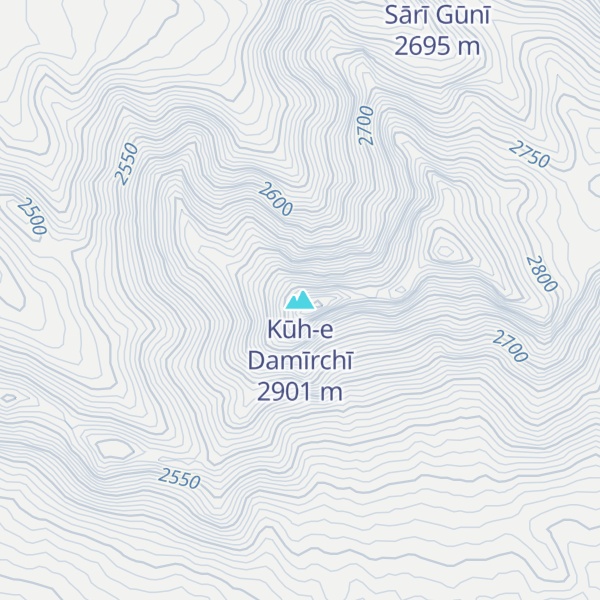 Map of Kūh-e Damīrchī
