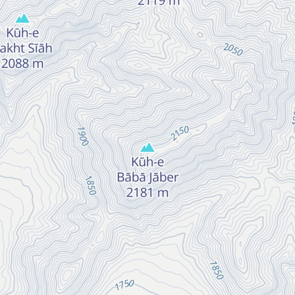 Map of Kūh-e Bābā Jāber