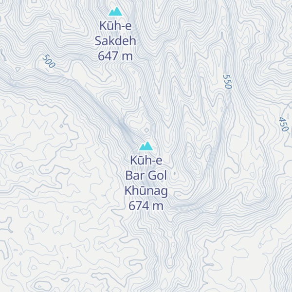 Map of Kūh-e Bar Gol Khūnag