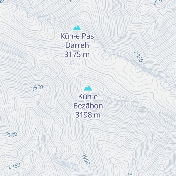 Map of Kūh-e Bezābon
