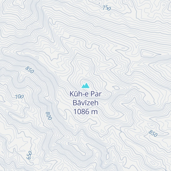 Map of Kūh-e Par Bāvīzeh
