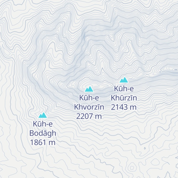 Map of Kūh-e Khvorzīn