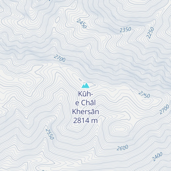 Map of Kūh-e Chāl Khersān