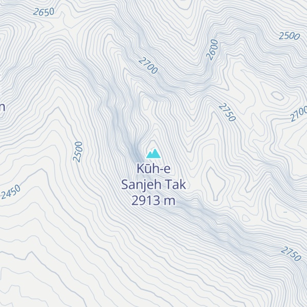 Map of Kūh-e Sanjeh Tak