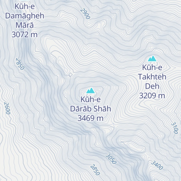 Map of Kūh-e Dārāb Shāh