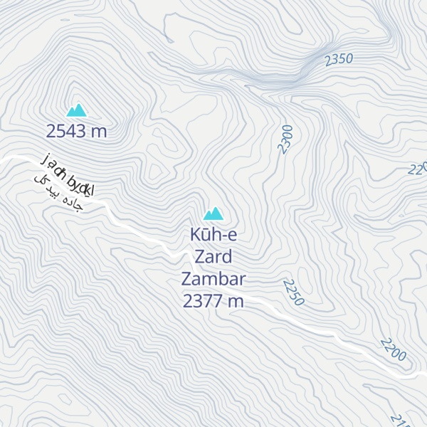 Map of Kūh-e Zard Zambar