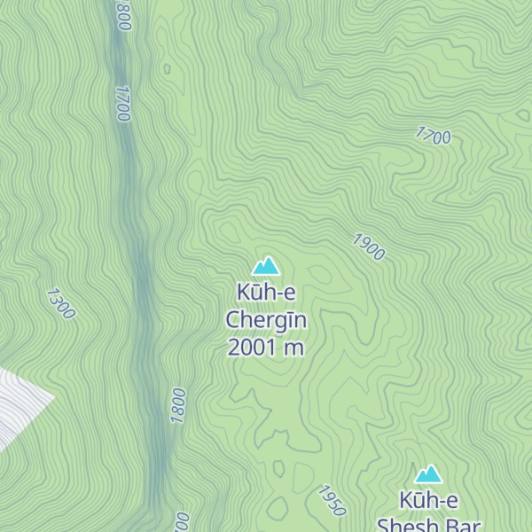 Map of Kūh-e Chergīn