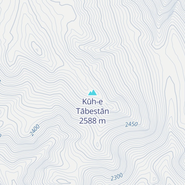Map of Kūh-e Tābestān