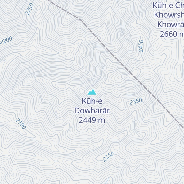 Map of Kūh-e Dowbarār