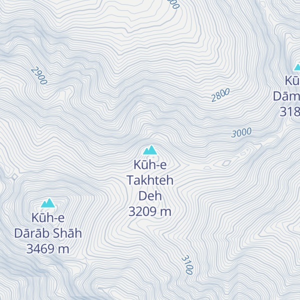 Map of Kūh-e Takhteh Deh
