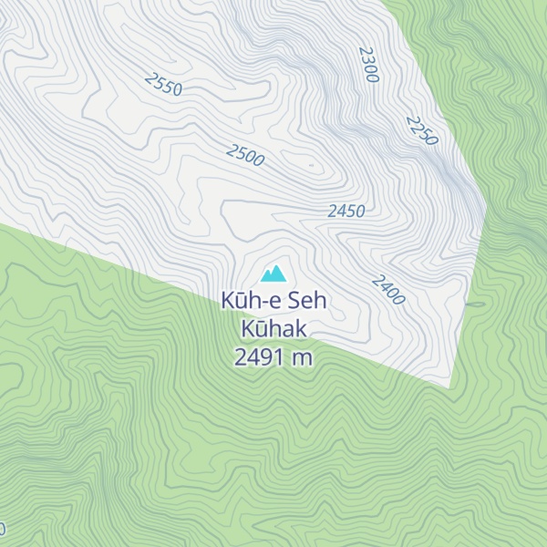 Map of Kūh-e Seh Kūhak