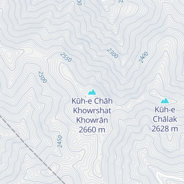 Map of Kūh-e Chāh Khowrshat Khowrān