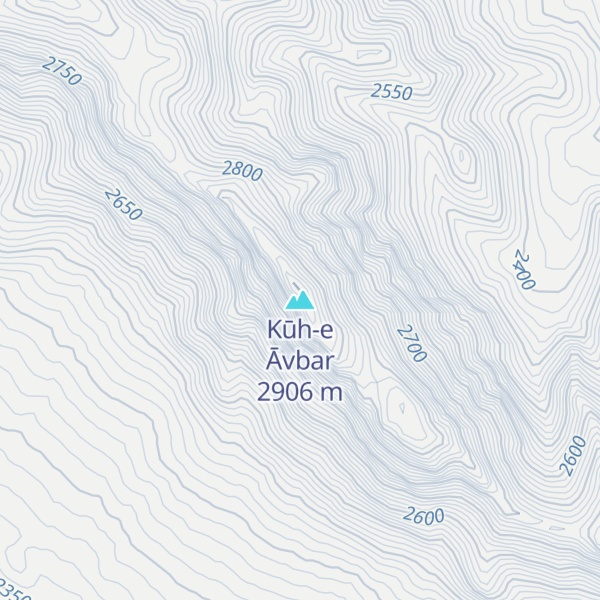 Map of Kūh-e Āvbar