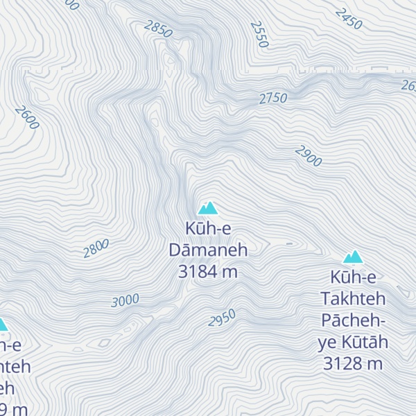 Map of Kūh-e Dāmaneh