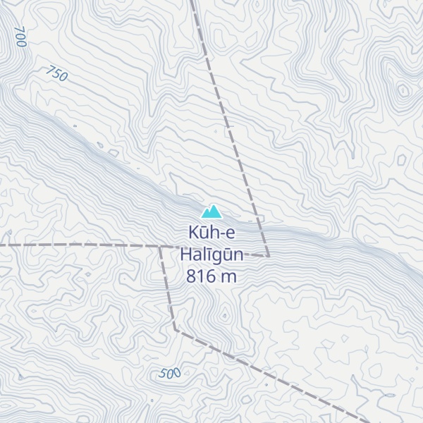 Map of Kūh-e Halīgūn