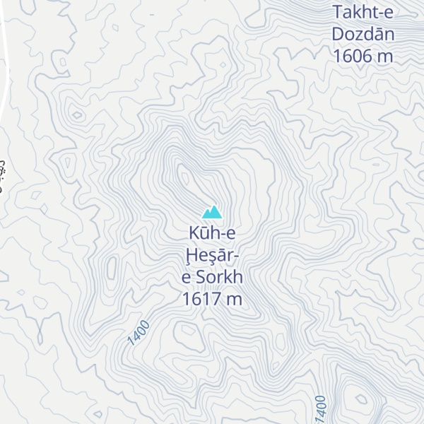Map of Kūh-e Ḩeşār-e Sorkh