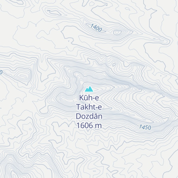 Map of Kūh-e Takht-e Dozdān