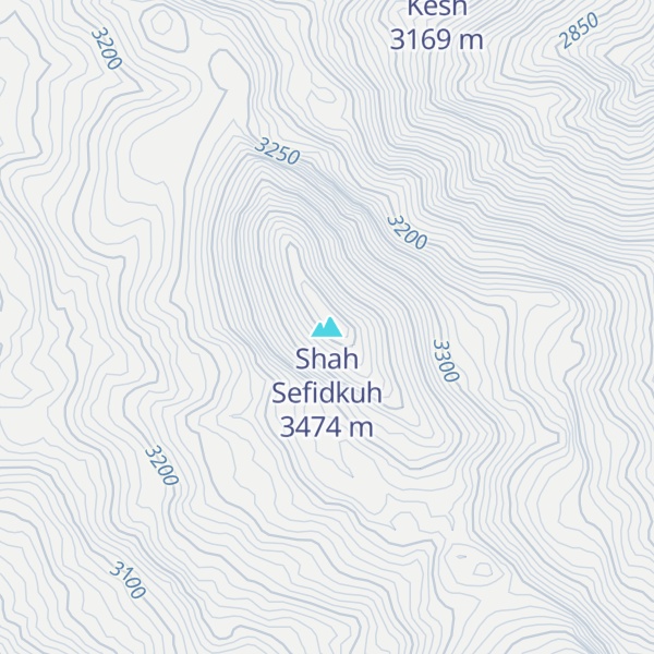 Map of Shah Sefidkuh