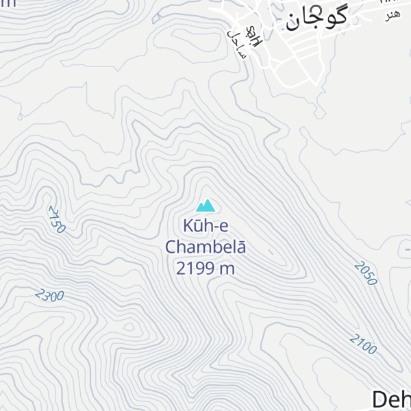 Map of Kūh-e Chambelā
