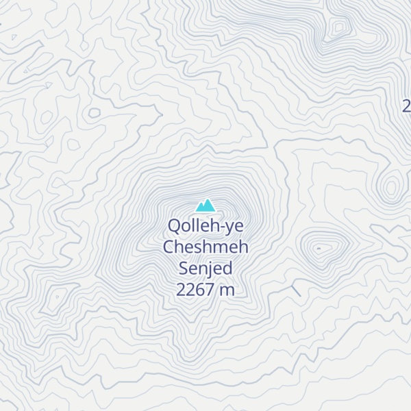Map of Qolleh-ye Cheshmeh Senjed