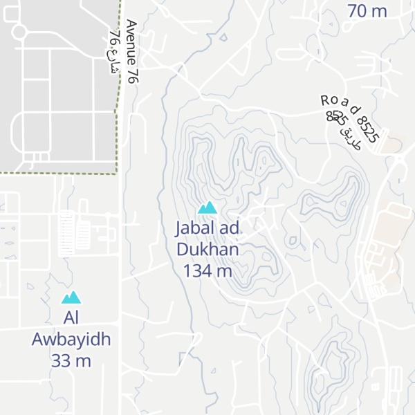 Map of Jabal ad Dukhan