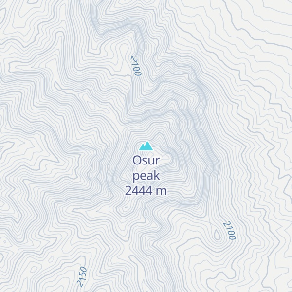 Map of Osur peak