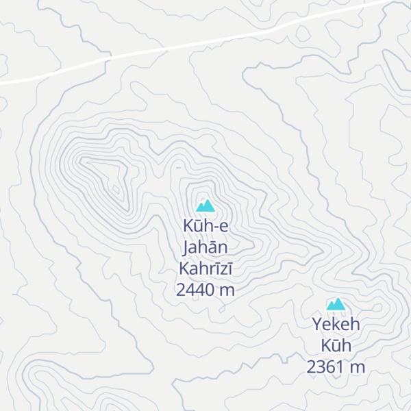 Map of Kūh-e Jahān Kahrīzī