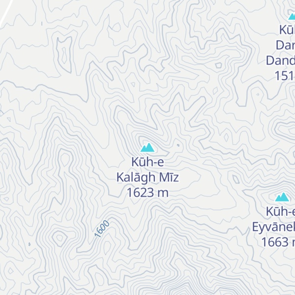 Map of Kūh-e Kalāgh Mīz