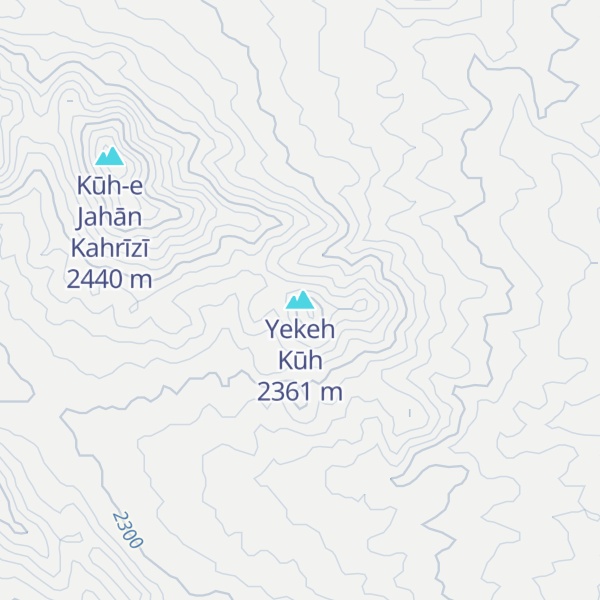 Map of Yekeh Kūh