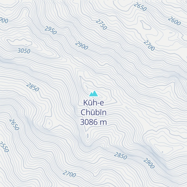 Map of Kūh-e Chūbīn
