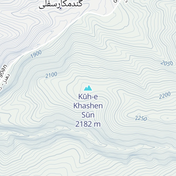 Map of Kūh-e Khashen Sūn
