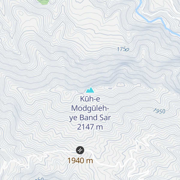 Map of Kūh-e Modgūleh-ye Band Sar