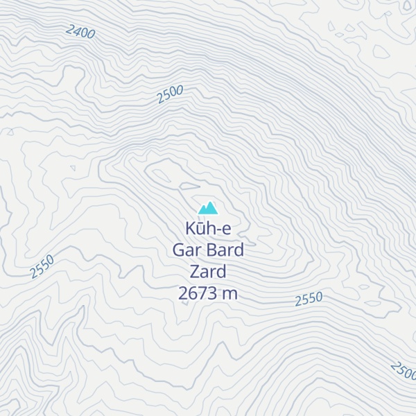 Map of Kūh-e Gar Bard Zard