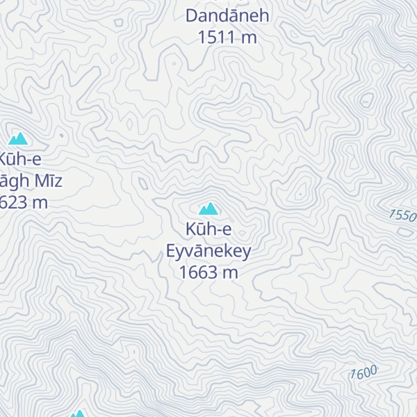 Map of Kūh-e Eyvānekey