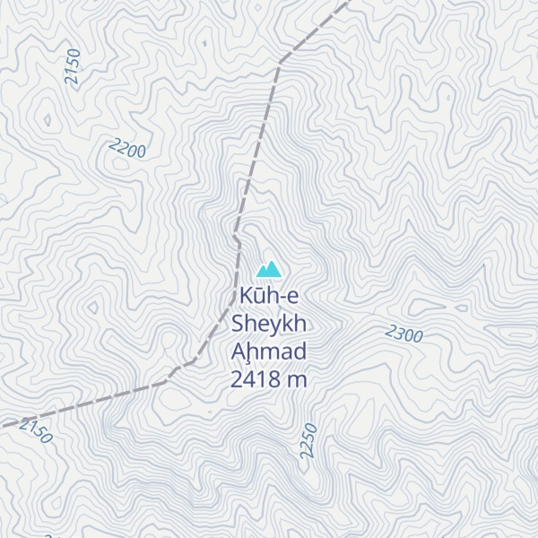 Map of Kūh-e Sheykh Aḩmad