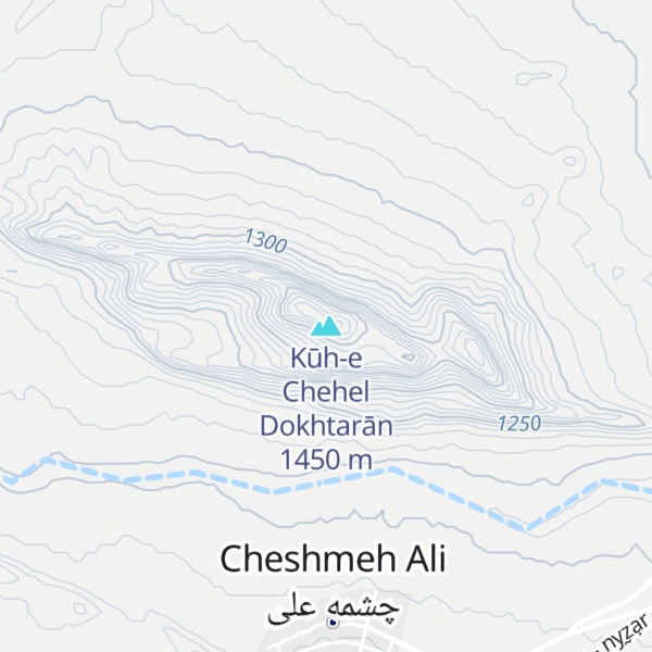 Map of Kūh-e Chehel Dokhtarān