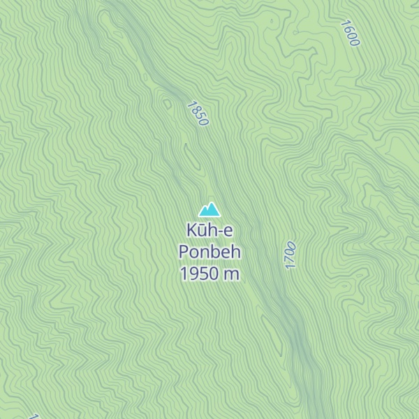Map of Kūh-e Ponbeh