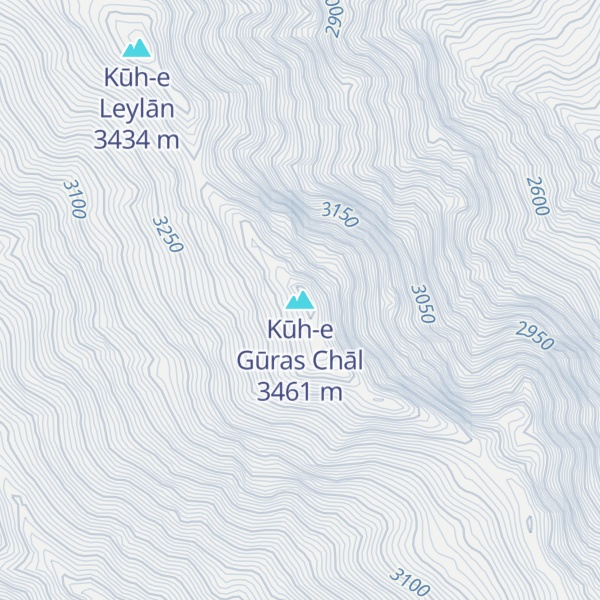 Map of Kūh-e Gūras Chāl