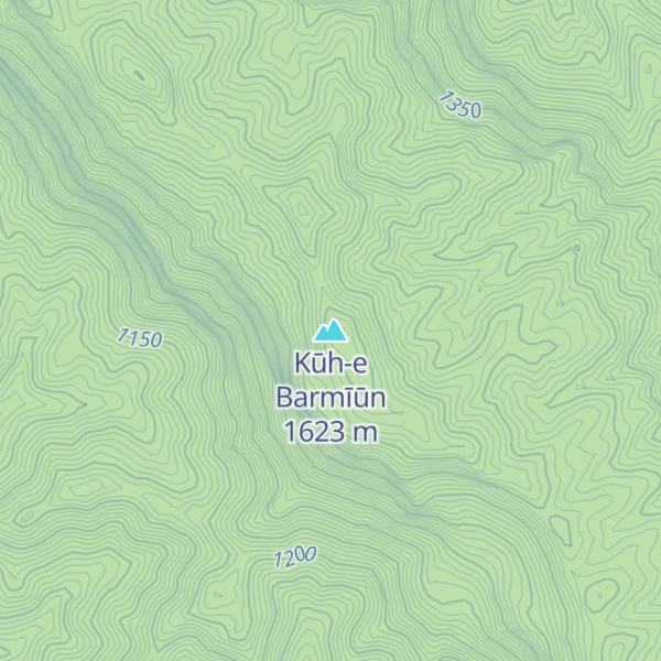 Map of Kūh-e Barmīūn